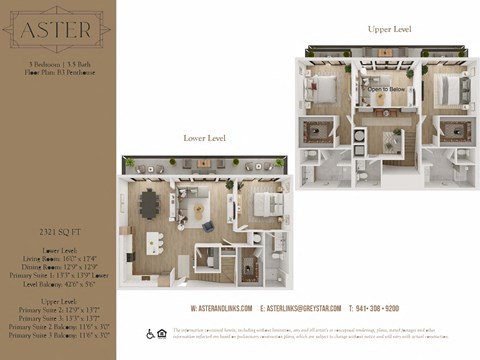 site plan of the upper and lower level apartments